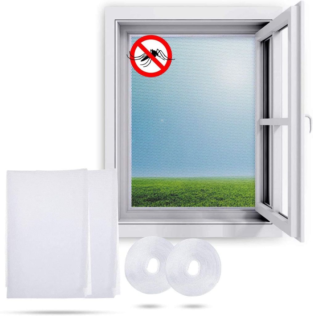 Fliegengitter für Fenster, (2 Packungen)