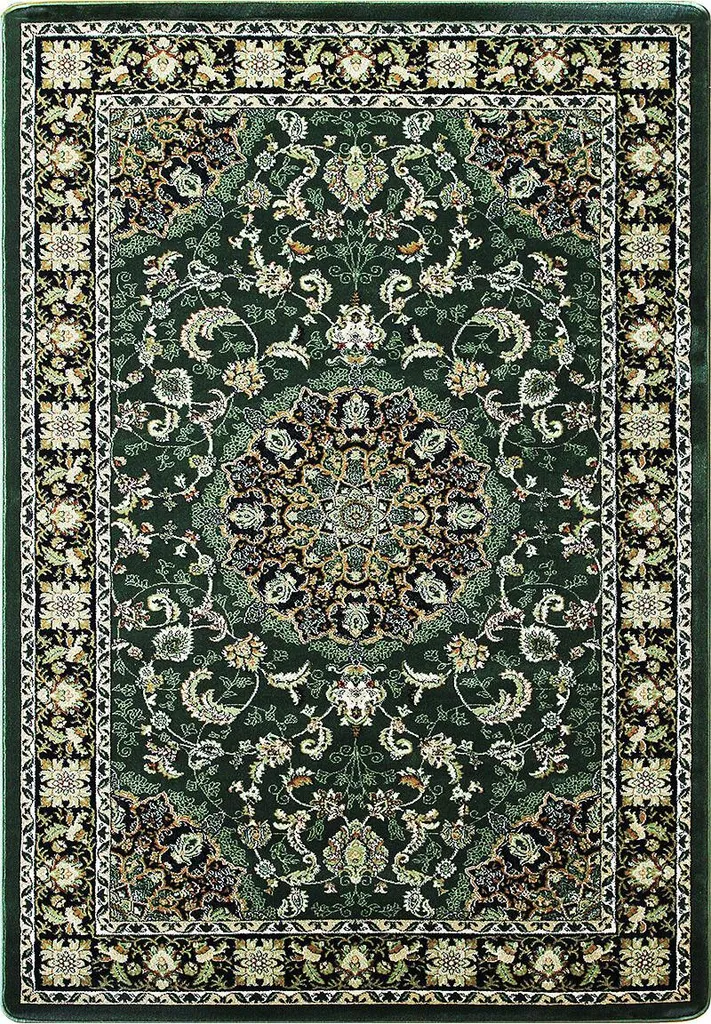 Tapis classique 70x100 CAMBRIA 3 vert émeraude pour entrée et salon
