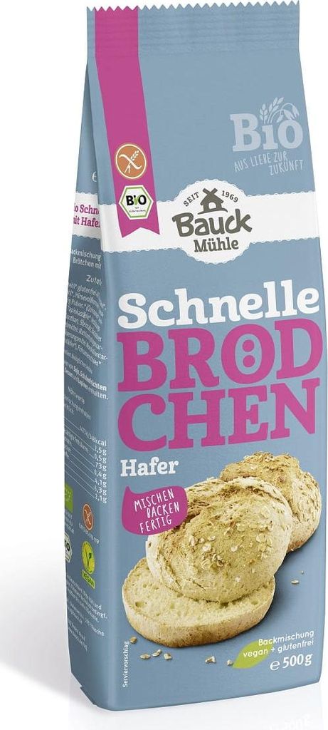 MIESZANKA DO WYPIEKU BUŁEK BEZGLUTENOWA BIO 500 g - BAUCK HOF