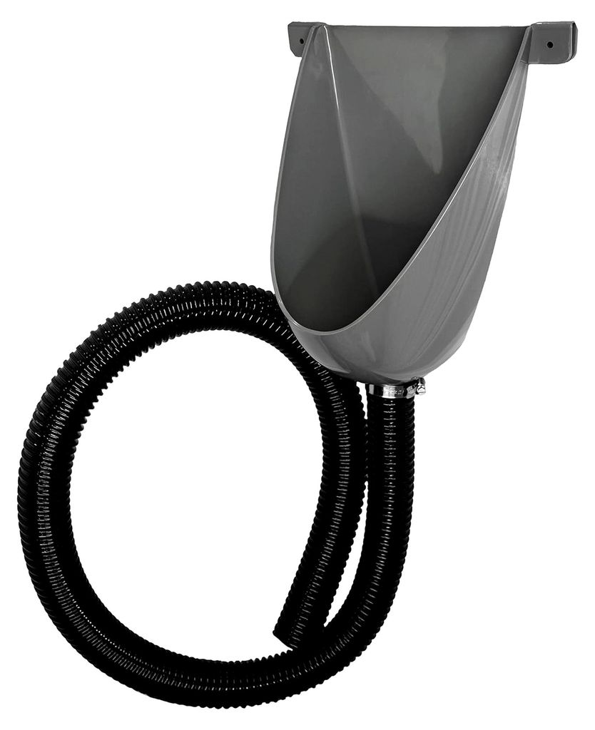 Wasserloses Urinal aus Kunststoff mit Schlauch und Schlauchschelle für Camping, Garten, Keller und Baustelle, hergestellt in Europa