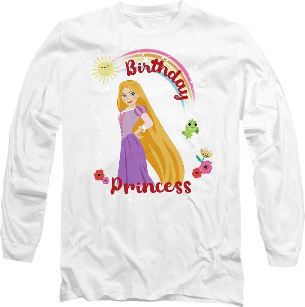 Tangled - "Birthday Princess" T-Shirt für Herren/Damen Uni TV14327 (L) (Weiß)