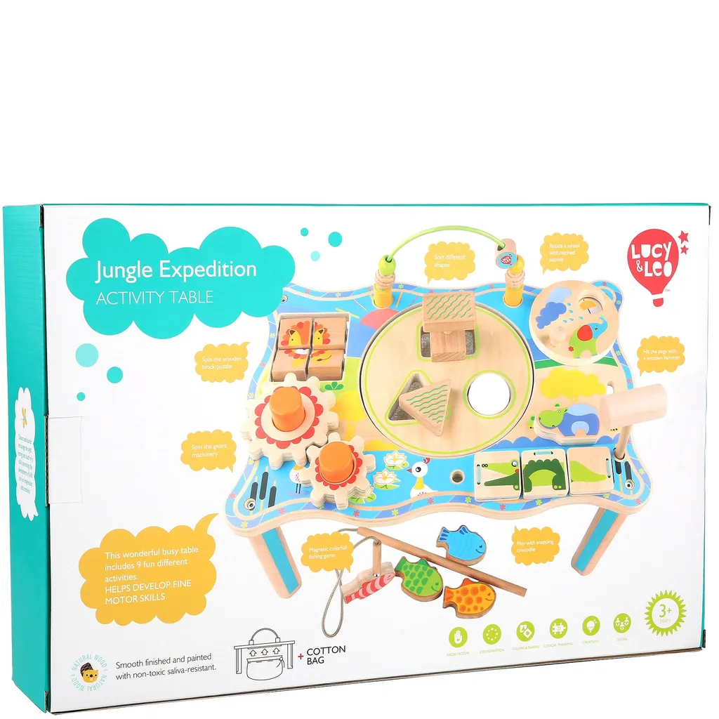 Table d'éveil multifonctionnelle en bois Expédition jungle Lucy & Leo - 2