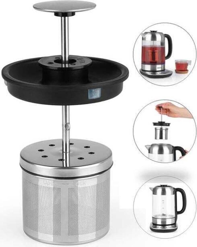 BEEM TEATIME II Edelstahl-Teesieb mit Deckel - 60 g