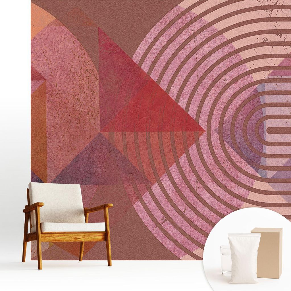 Fototapete - 250x250 cm - Tapete - Wandtapete - Wandbilder - Dekofolie - Tapete Folie - Wand - Dekoration - Wohnzimmer - Abstrakte Formen