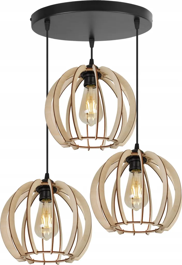 Light-Home Timber Lampada Sospensione Legno Industriale E27 - Prezzo - 6
