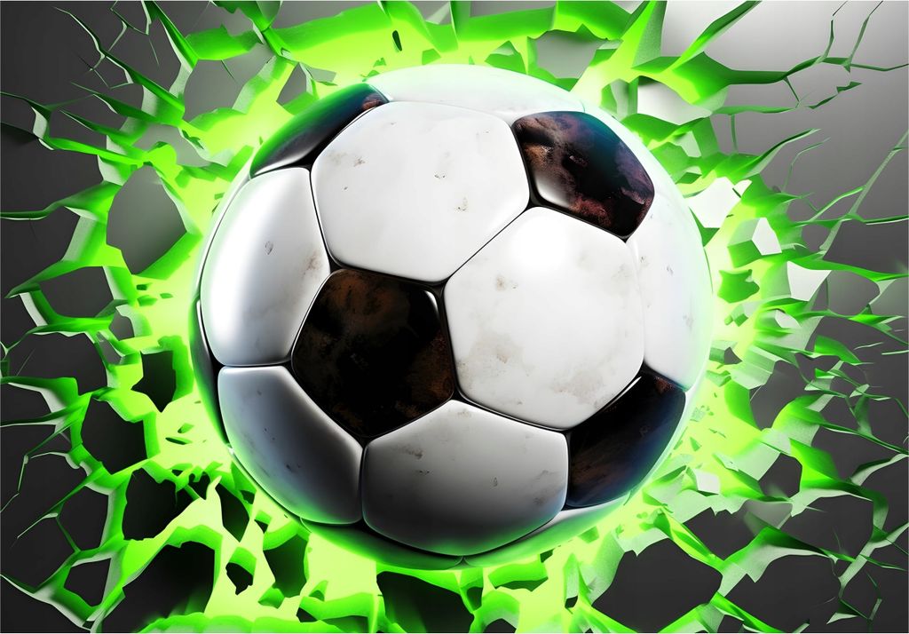 Vlies Fototapete Kinderzimmer Junge Fußball 3D Effekt Sport (368x254 cm - inkl. Kleister) Kinder Wandtapete Modern Tapete Montagefertig