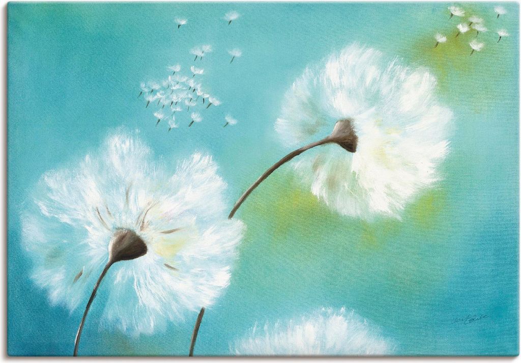 ARTland Leinwandbild Pusteblumen Größe: 100x70 cm