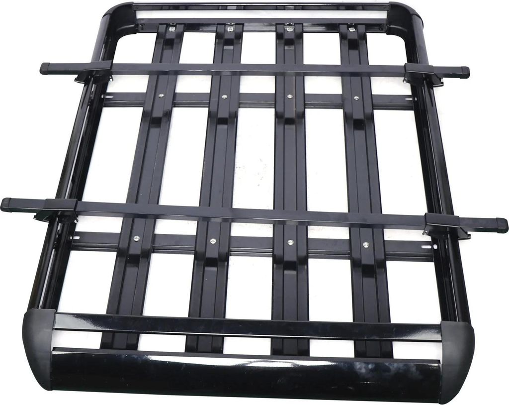 Dachträger - Dachgepäckkorb für SUV/Auto - Universelle Passform - Einlagig - Leichtes Aluminium - Mit Querträgern - 127×97 cm - Schwarz