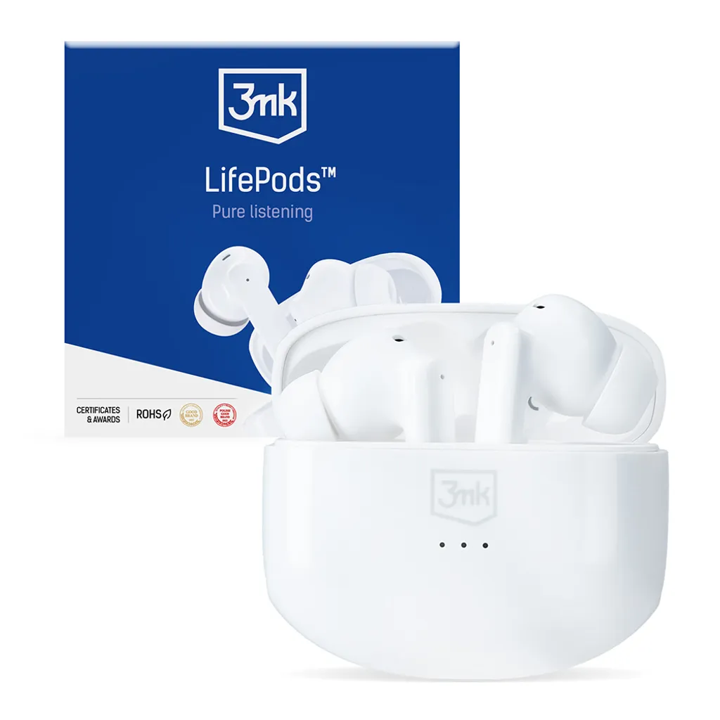 Auricolari 3Mk LifePods Bianco: Eleganza Wireless e Suono Puro