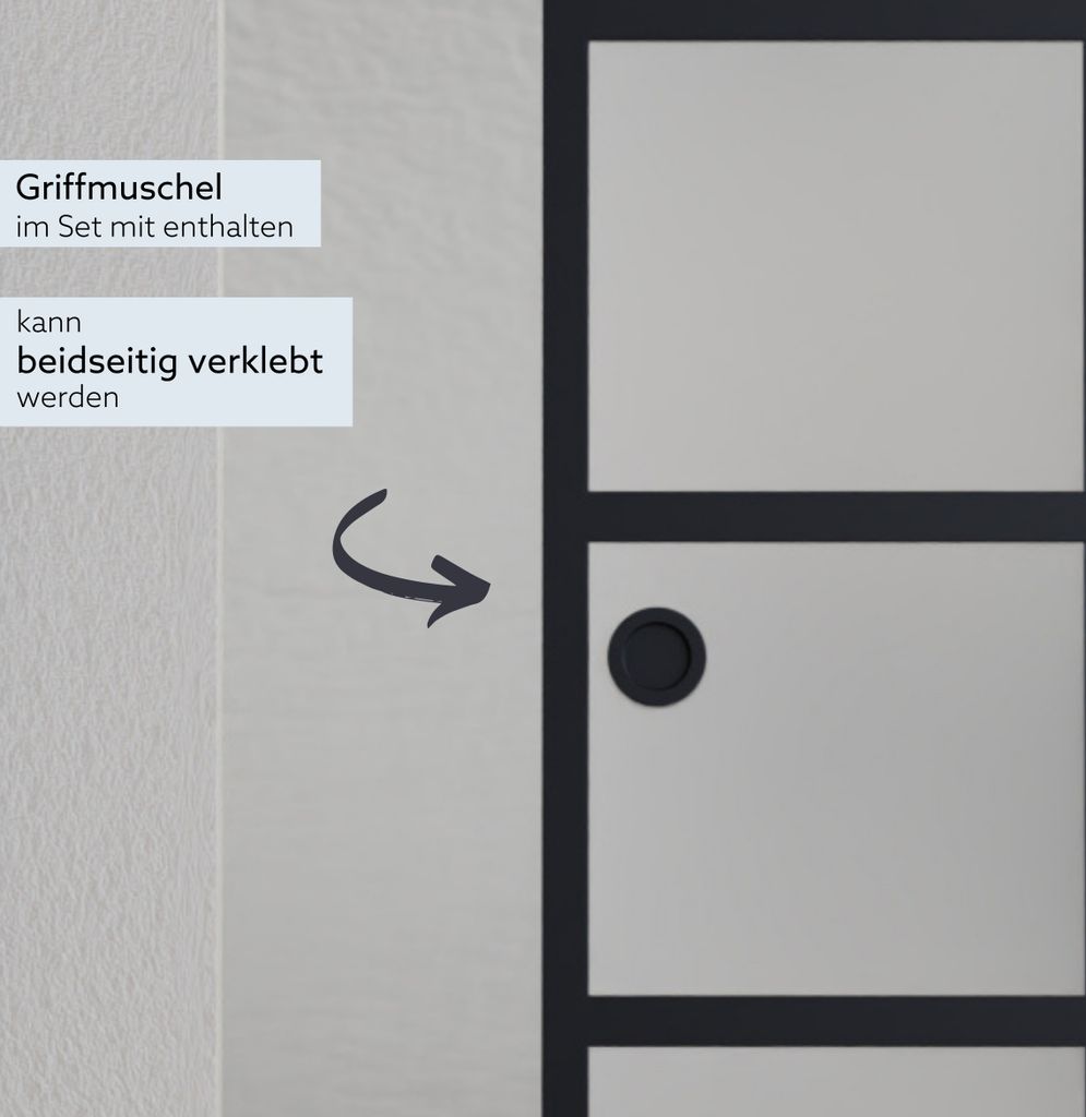 Loft Glasschiebetür Komplettset Milchglas 935x2058 inkl. Produktbild 5