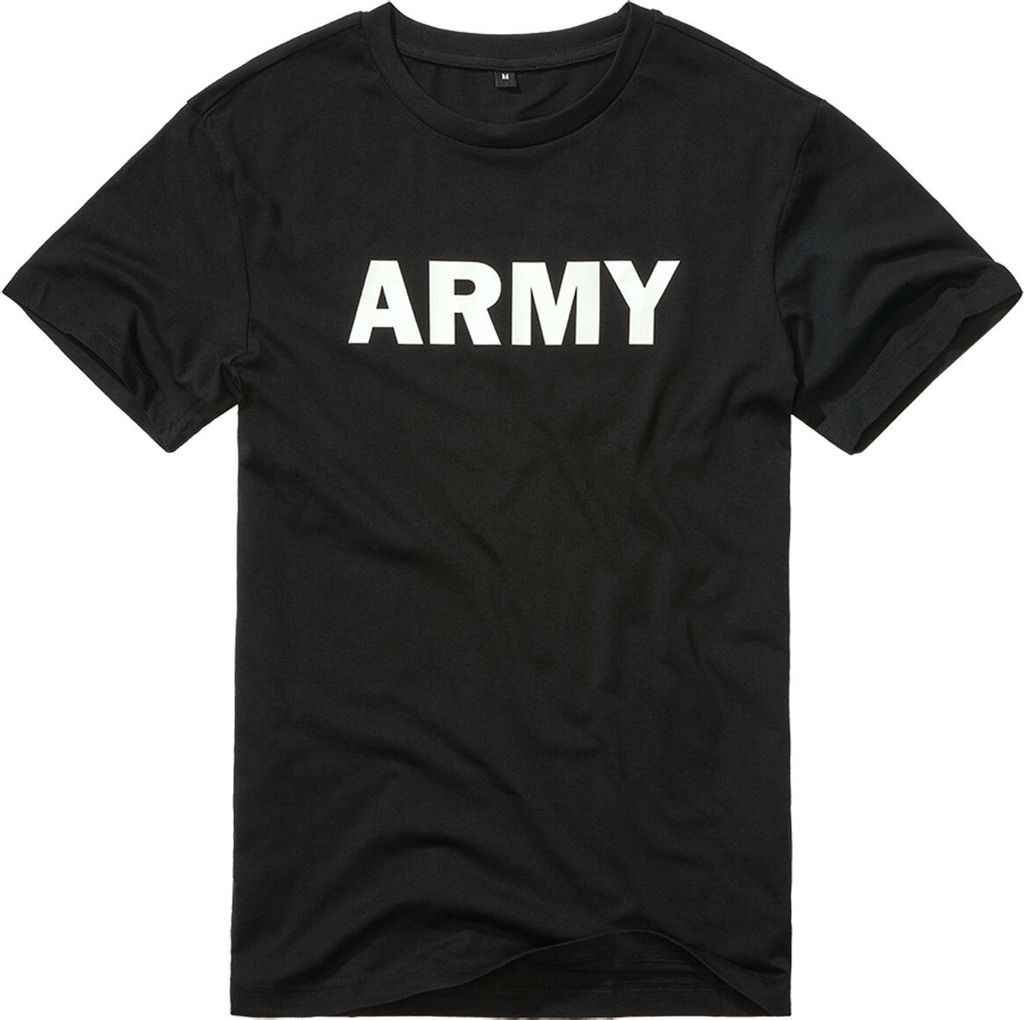 Brandit T-Shirt Herren T-Shirt Army schwarz Basics 100% Baumwolle L