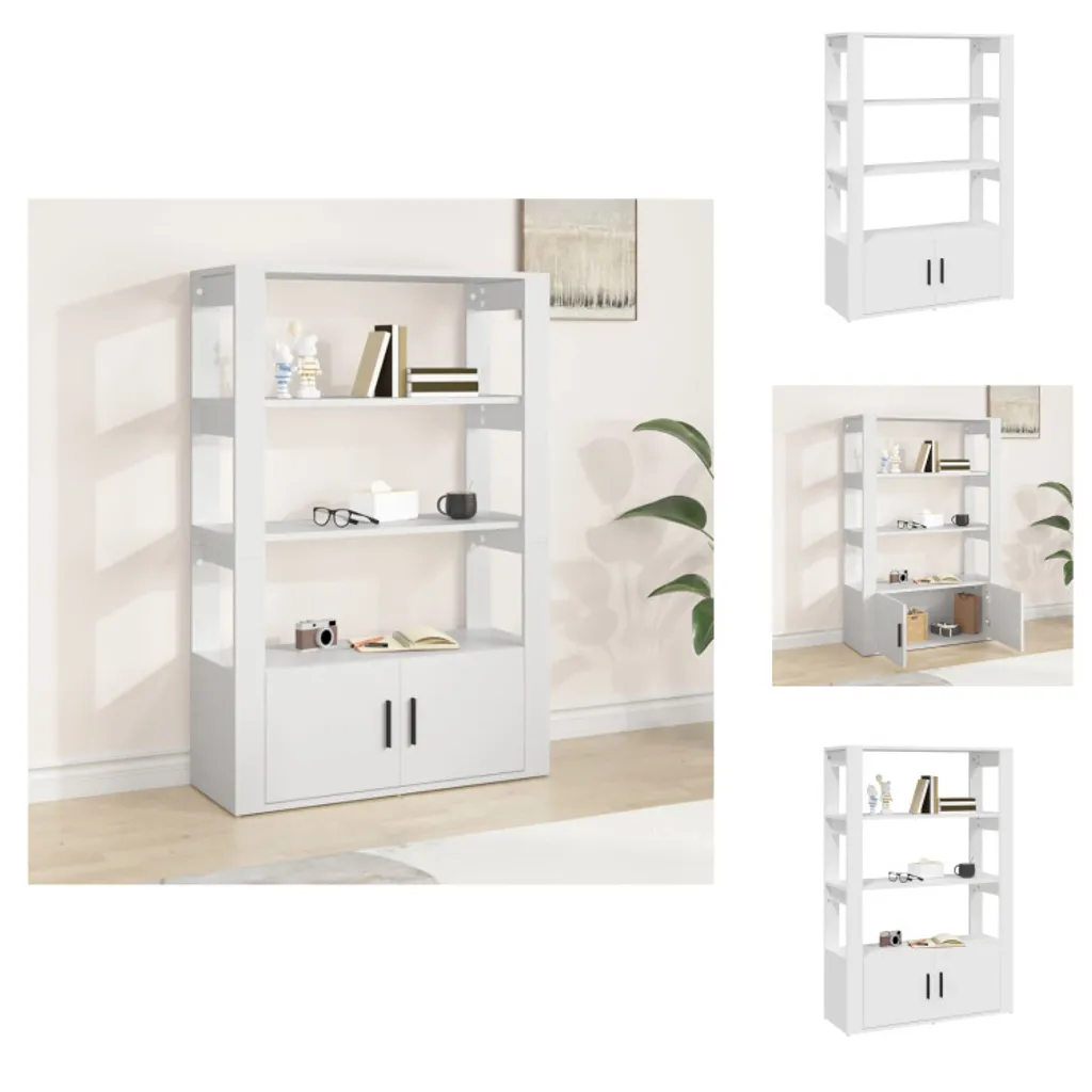 vidaXL Credenza Alta Bianca 80x30 cm - Soluzione Storage Professionale