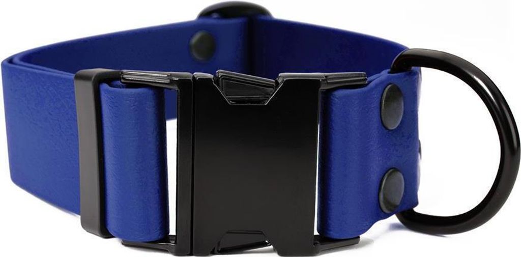 Mystique Biothane Klick Halsband 38mm blau 30-40cm