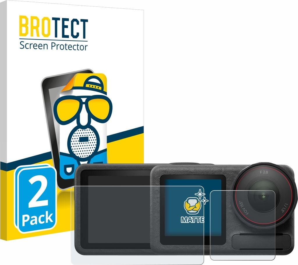 2x BROTECT Schutzfolie für DJI Osmo Action 5 Pro Displayschutz Displayschutzfolie Folie Matt Entspiegelungsfolie