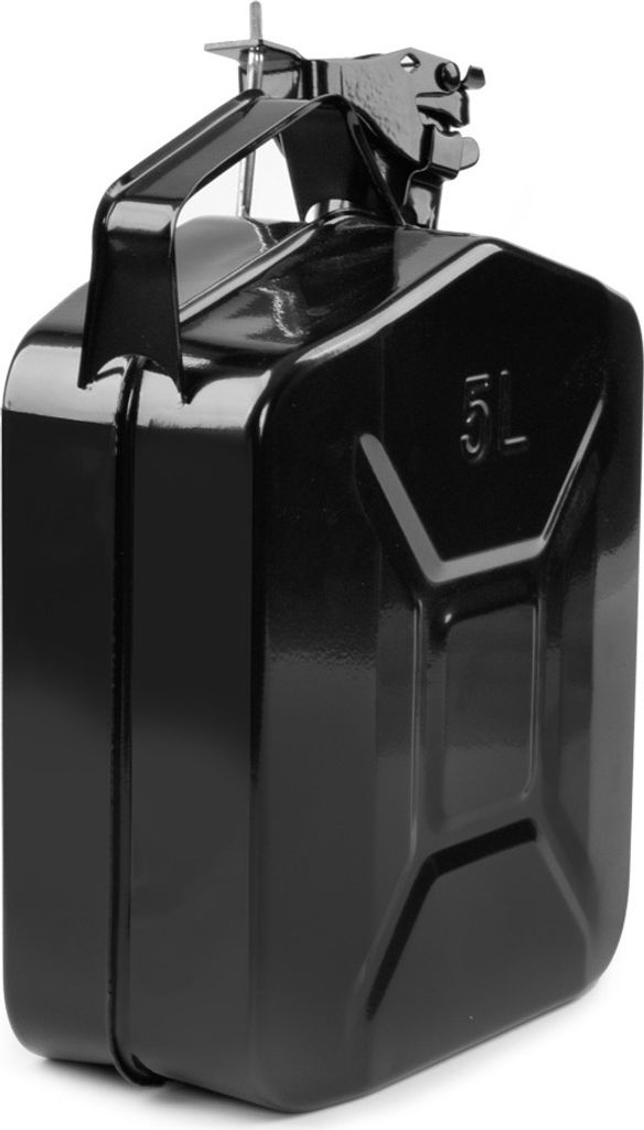 Benzinkanister 5 Liter, Stahl, schwarz, ohne Ausgießer Produktbild 