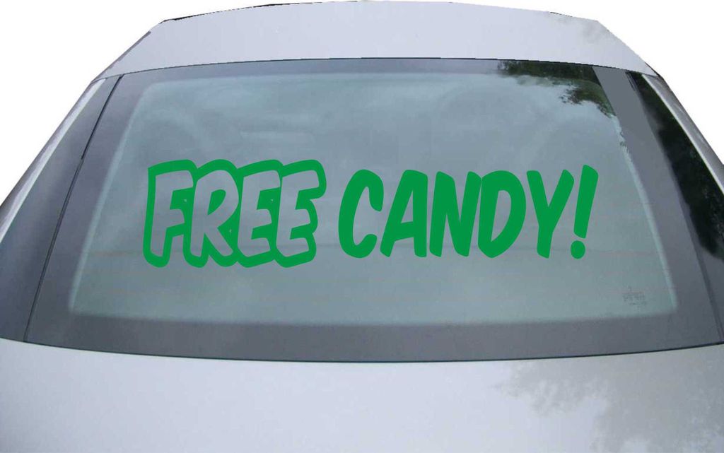 Indigos UG - Aufkleber Heckscheibe & Motorklappe DE2249 - grün - 600x142 mm - Free Candy - Auto Scheiben Fenster Heckklappe Tuning Racing JDM - Di...