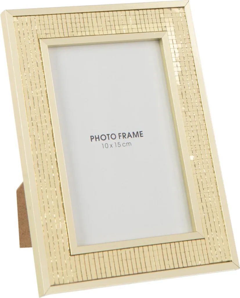 Cadre Photo Miroir Doré 10x15 J-Line : Valorisez vos Photos Ternies