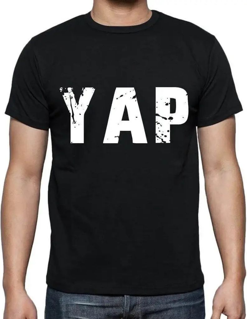 Herren Grafik T-Shirt Yap Öko-Verantwortlich Vintage Jahrgang Kurzarm Lustige Druck Geburtstag Geschenk Mann