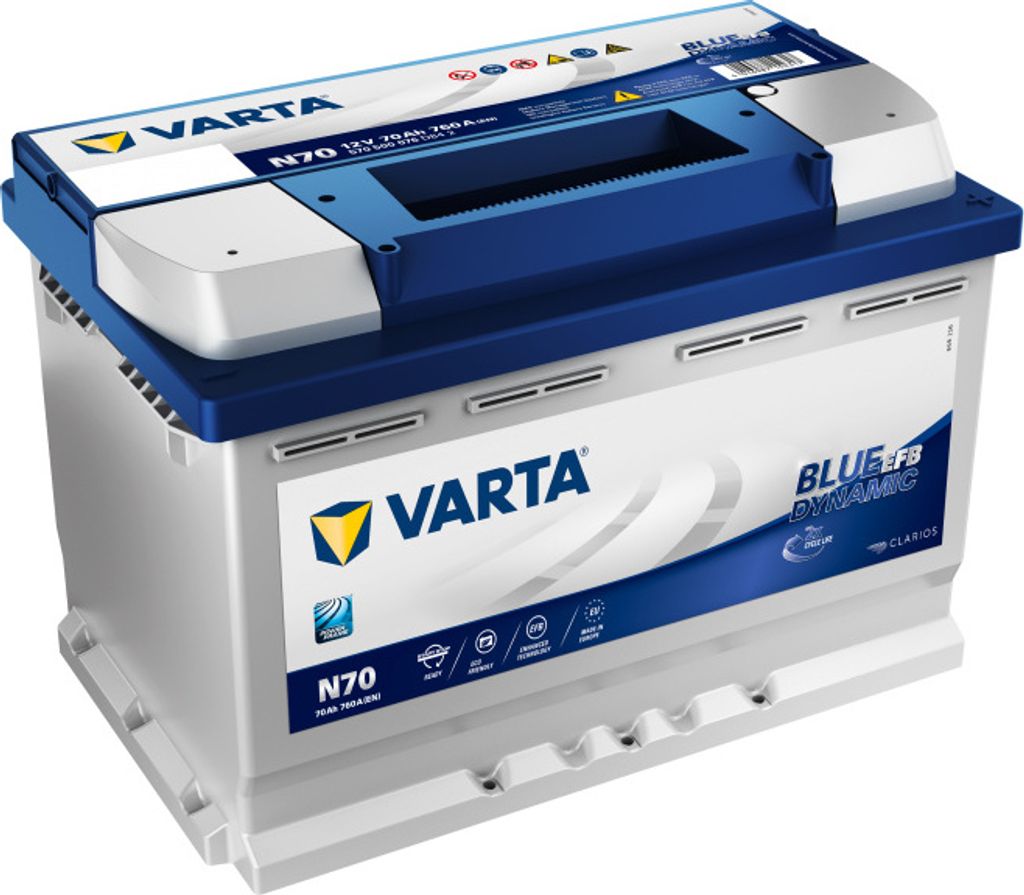 Akumulator samochodowy VARTA Blue Dynamic EFB N70 12V 70Ah Zdjęcie produktu 