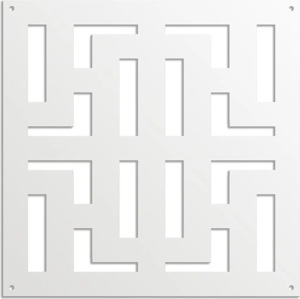 Pannello NO WAY Bianco 73x73 - Parasole e Quadro in PVC Spesso 1cm
