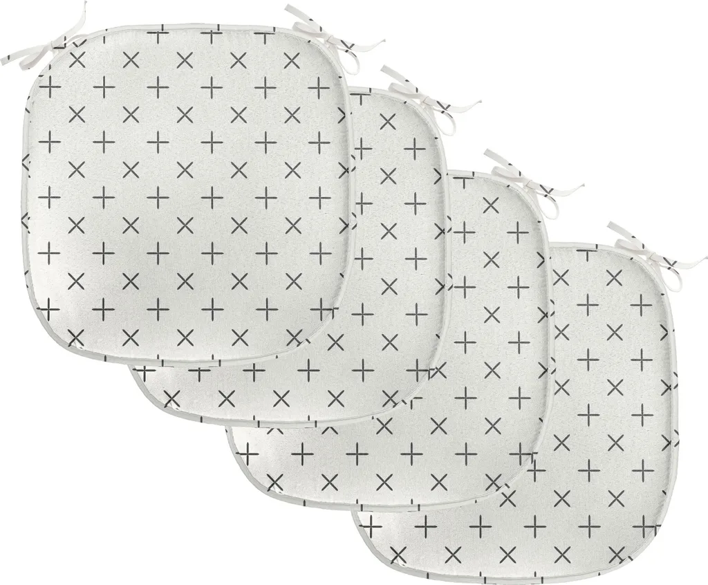 Cuscini Sedie Design Pale Floral ABAKUHAUS - Pack 4 Impermeabili 40x40