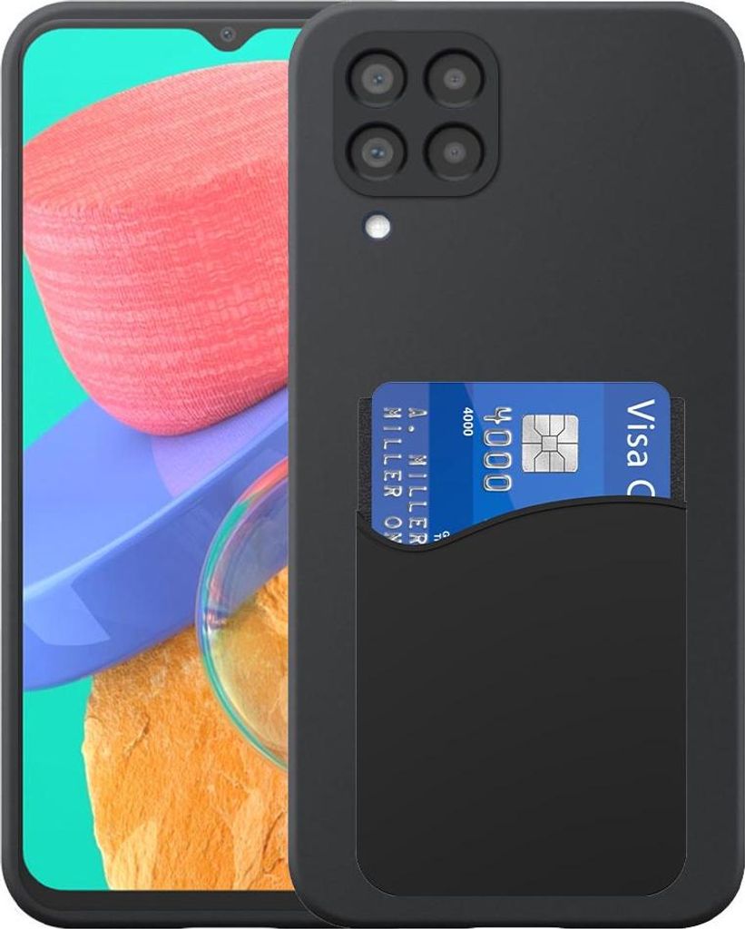 Geeignet für Samsung Galaxy S25 Ultra Phone Case mit Silikon-Kartenhalter - Flexible Back Cover Case Silikon TPU mit Silikon-Kartenslot - Schwarz ...