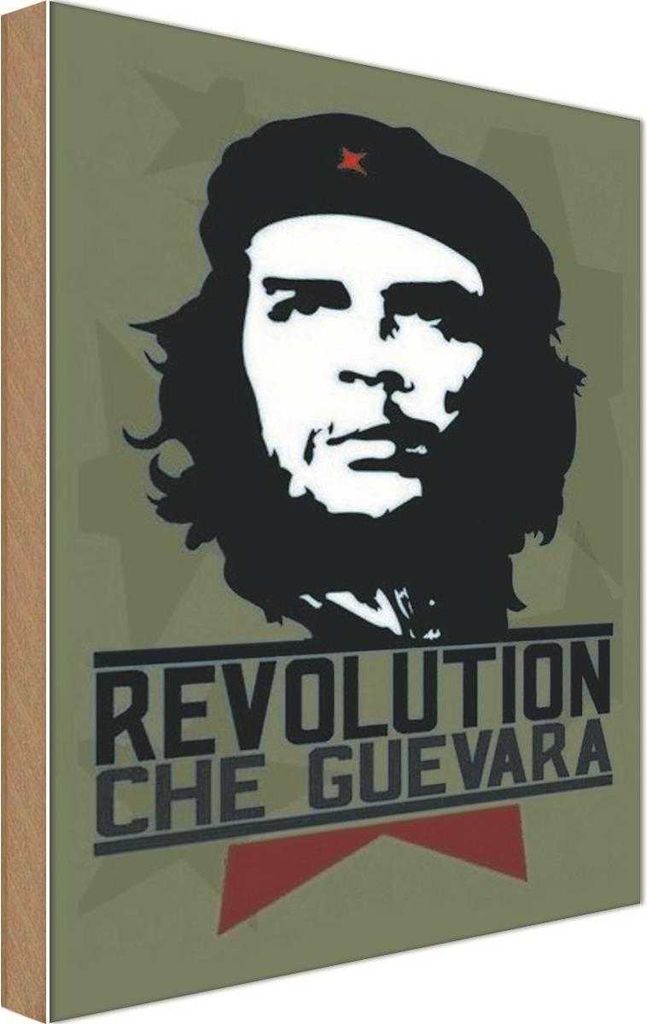 vianmo Holzschild 18x12 cm Revolution Che Guevara Kuba Amerika USA