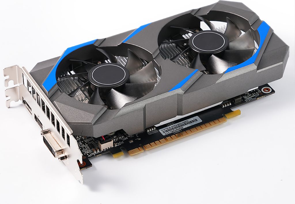 GTX 1050 2GB Grafikkarte GDDR5 128 Bit Dual-Lüfter Computergrafik GPU mit geringem Stromverbrauch für Gaming-Videobearbeitung mit 6-poligem Ansch...
