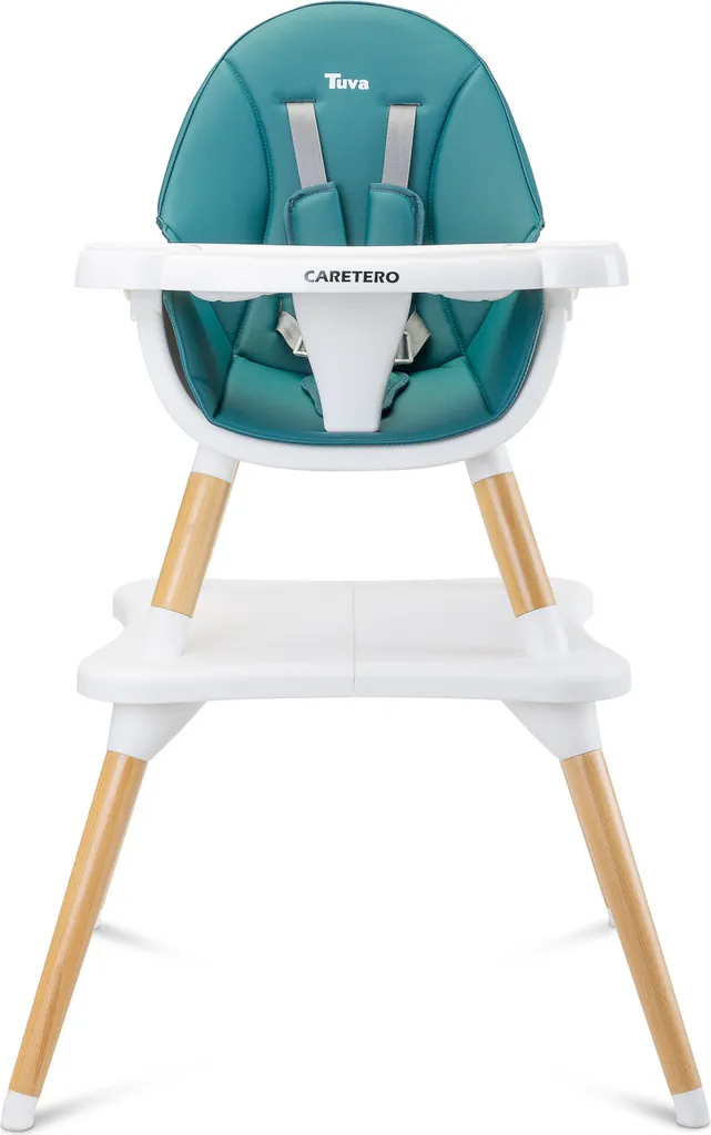 Seggiolone Design Scandinavo Caretero Tuva Verde Scuro 2in1 - 4