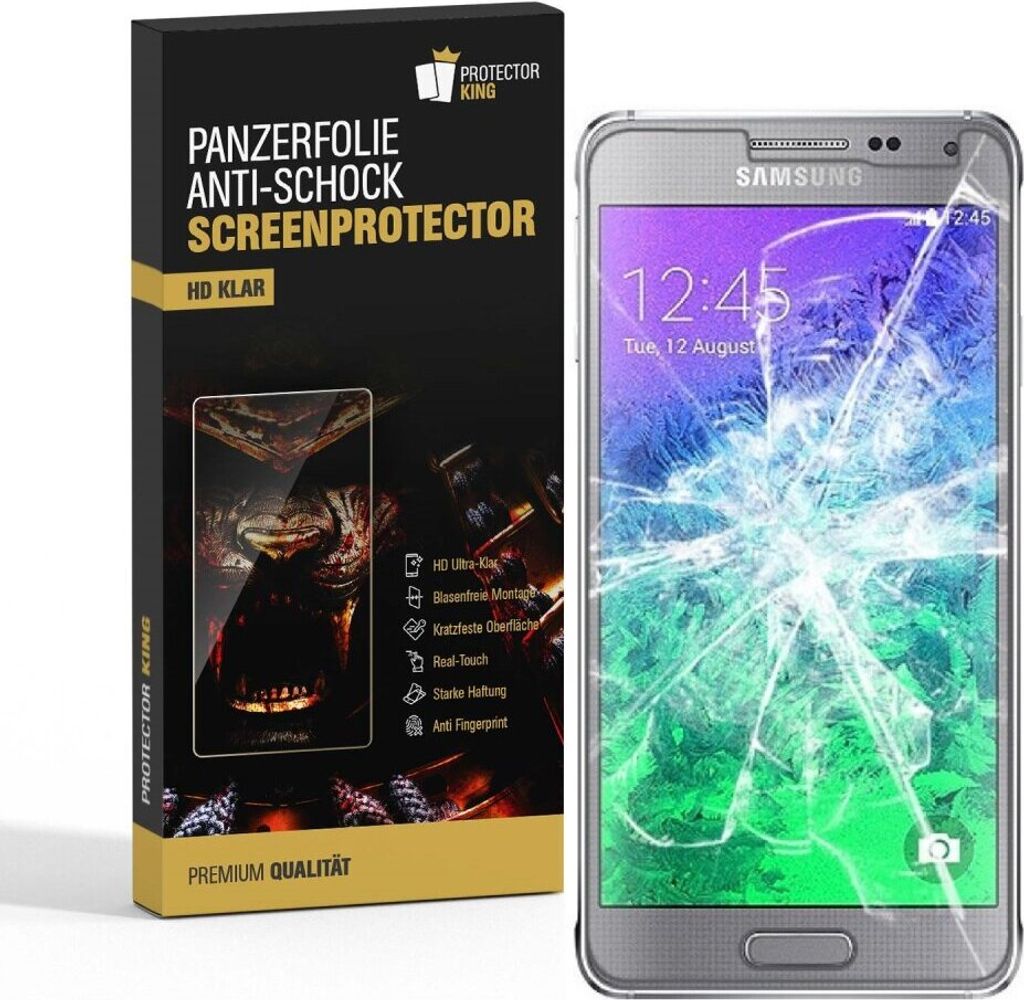 4x Panzerfolie für Samsung Galaxy Alpha ANTI-SCHOCK Displayschutzfolie HD KLAR