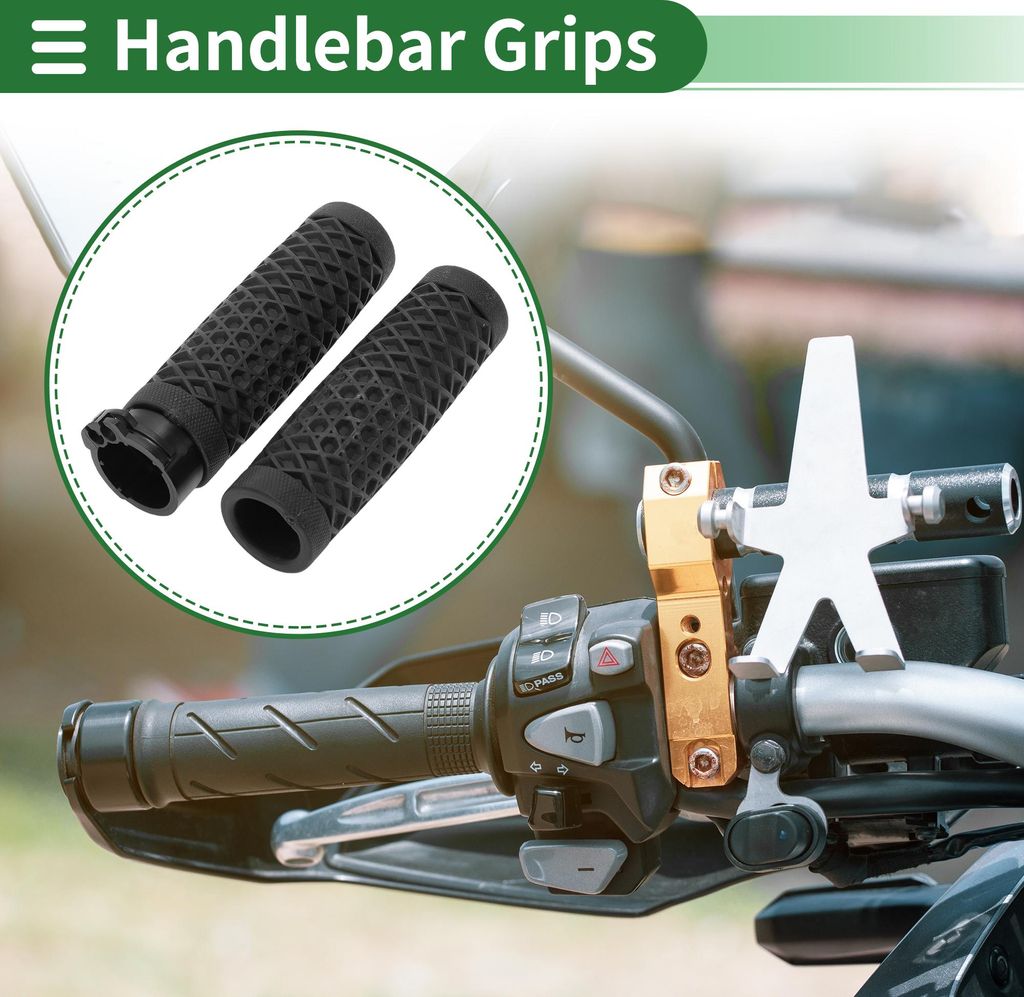 1" 25mm 1.1" 28mm Motorrad-Handgriffe-Abdeckungsset Rutschfeste TPU-Handgriffabdeckung für Motorrad Roller Fahrrad ATV Schwarz 1 Satz