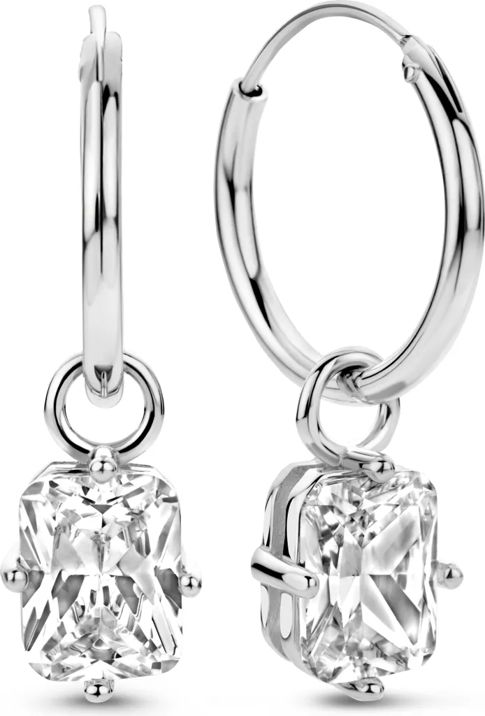 Orecchini In Argento Sterling 925 Con Zirconi - Tondi, Colore Nero - Cast Bling - EARCARGBK.00001