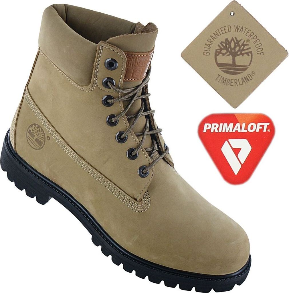 Timberland Premium 6-Inch Waterproof Boot - Herren Winter Stiefel Leder Beige TB0A2P6W-EN3 , EU 45.5 US 11.5