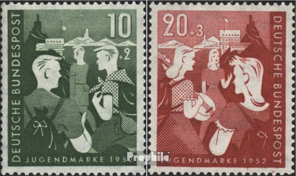 Briefmarken BRD (BR.Deutschland) 1952 Mi 153-154 Produktbild 