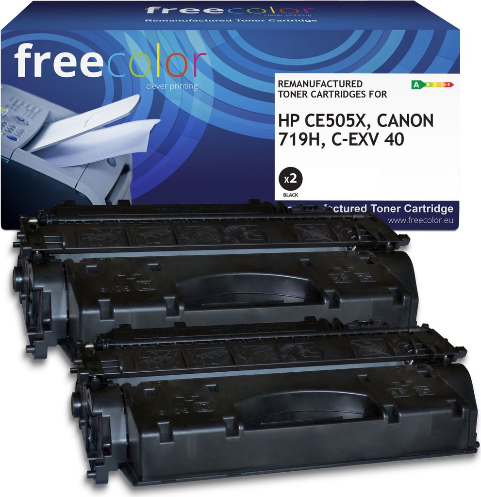 Freecolor Toner HP 05X black CE505XD HY Doppelpack kompatibel