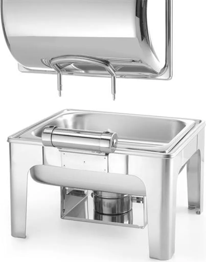 Chafing Dish Professionnel pour Buffet - Réchaud GN 1/2 Inox 4L - 9