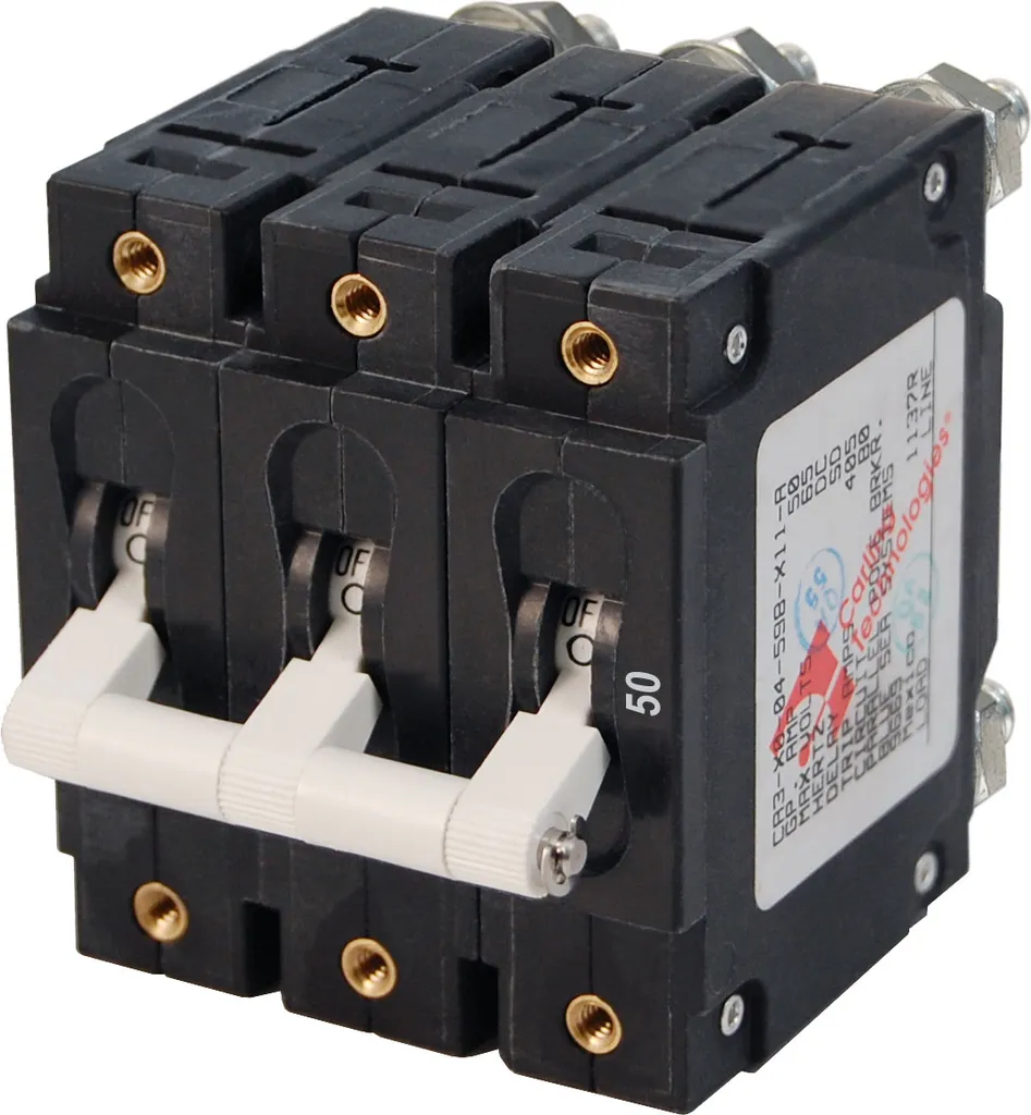 Disjoncteur de protection modulaire 3P 50A série BSS Courbe C Fiable