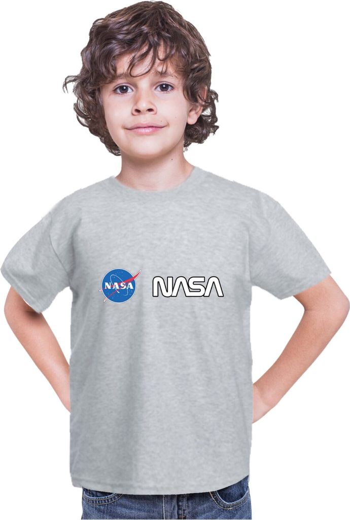 Kinder T-Shirt Nasa Space Theme Nasa 010, 3-4 Jahr - 104 / Grau