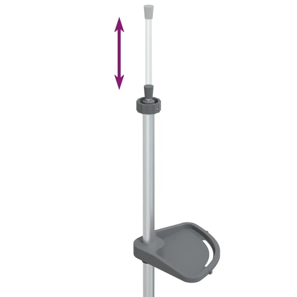 Étagère d'angle télescopique 4 niveaux en aluminium argenté pour douche