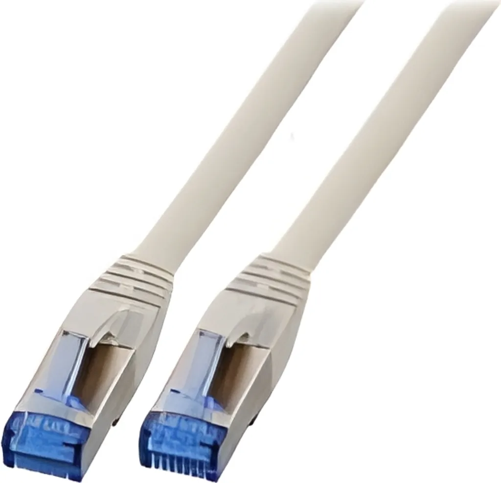 Cavo Ethernet Superflessibile EFB Cat 6A 0.5m Grigio S/FTP Professionale