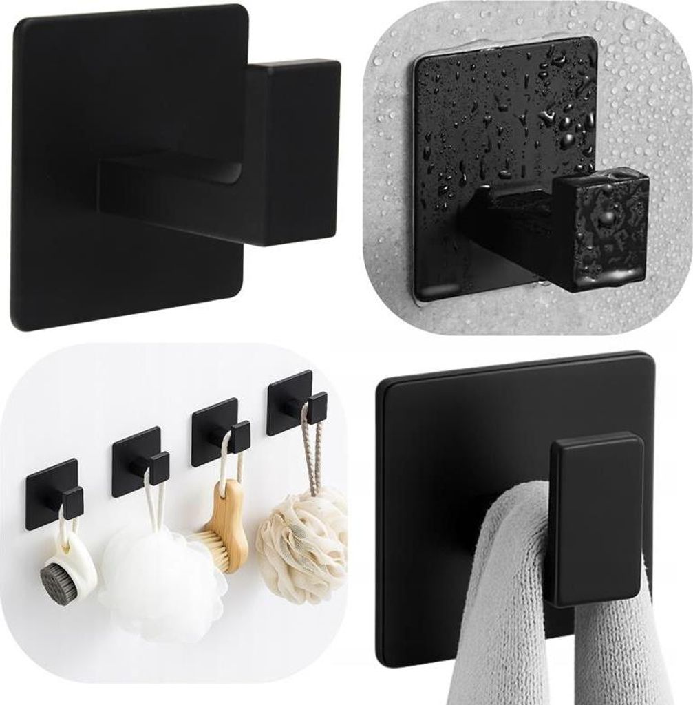 2er-Set Handtuchhalter fürs Bad, Handtuchhaken zur Wandmontage fürs Badezimmer