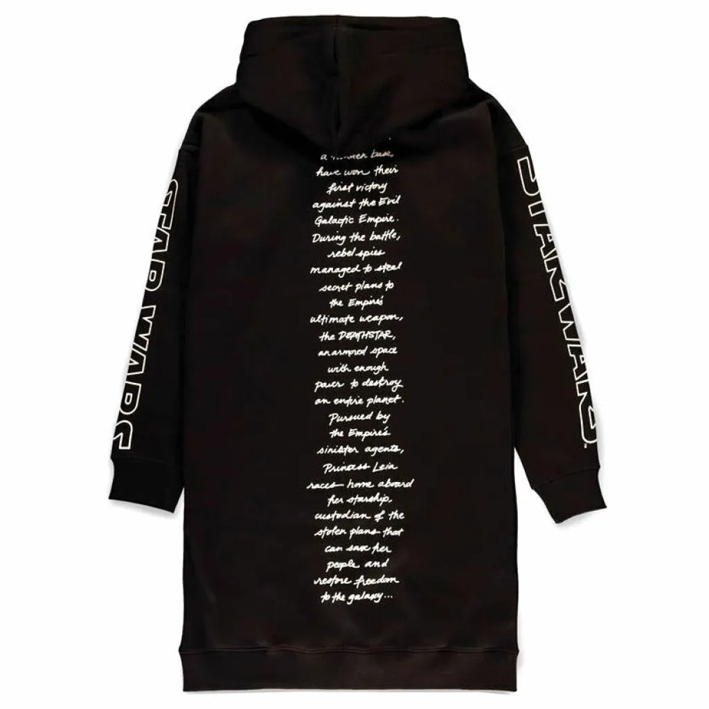 Robe Sweat à Capuche Star Wars Noir et Gris - Look Casual pour Femme