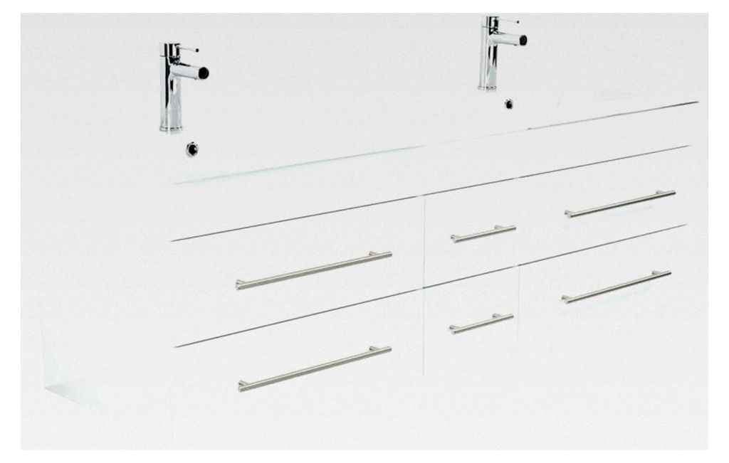 Badmöbel Milano XL 172cm Doppelwaschtisch mit Soft-Close