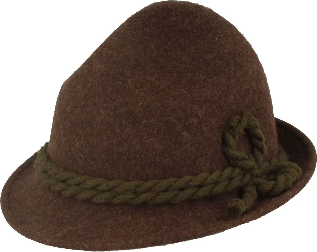 Cappello tradizionale per bambini 100% lana con cordone a 2 pieghe di Hut-Breiter