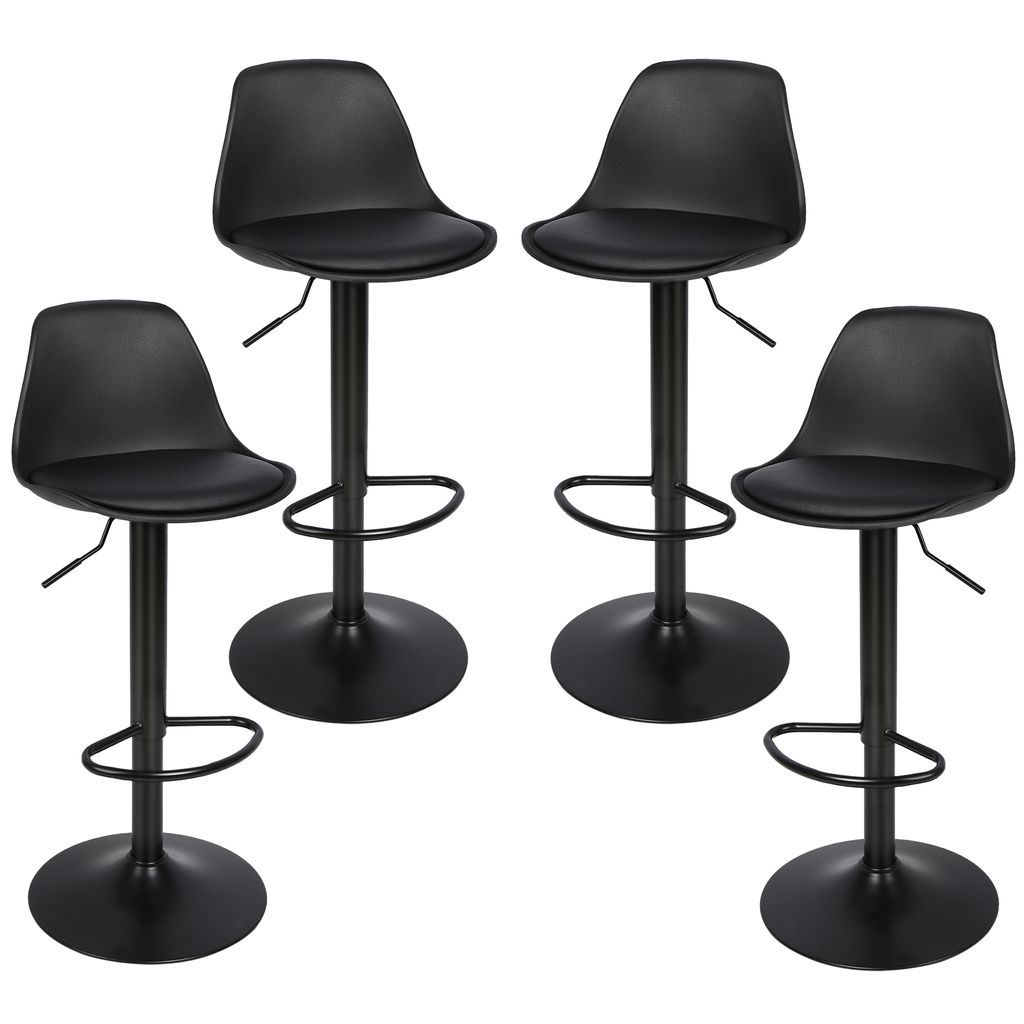 4er-Set Barhocker Barstuhl höhenverstellbar Bistrohocker Produktbild 