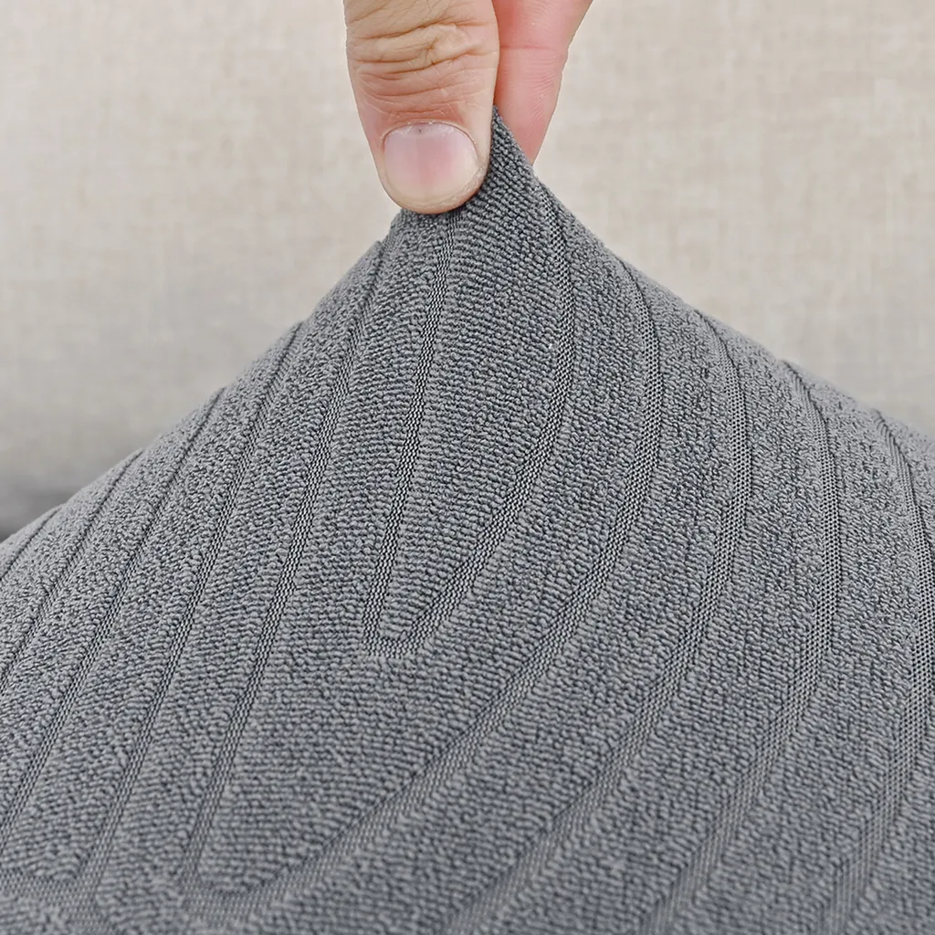 Set 4 Coprisedia Jacquard Grigio Impermeabili | Fodere Sedie Sala Pranzo - 6