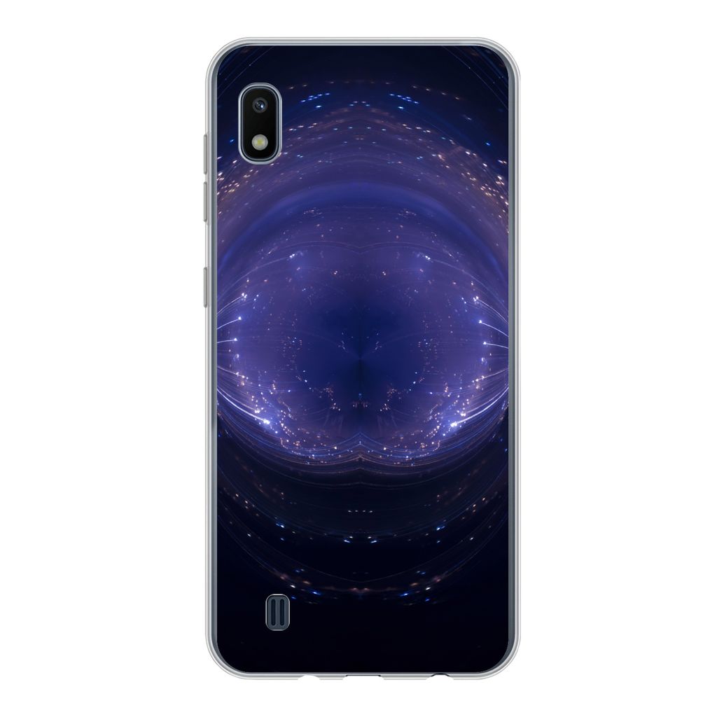 MuchoWow Handyhülle Schutzhülle Hülle für Samsung Galaxy A10 Licht - Abstrakt - Nacht Silikon Softcase Handy Hülle - Schutzhülle