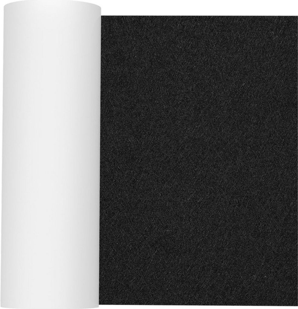 Jayseuw Filz selbstklebend 50x150cm DIY Filzgleiter selbstklebend Bodenschutz Treppen Möbel Schwarz