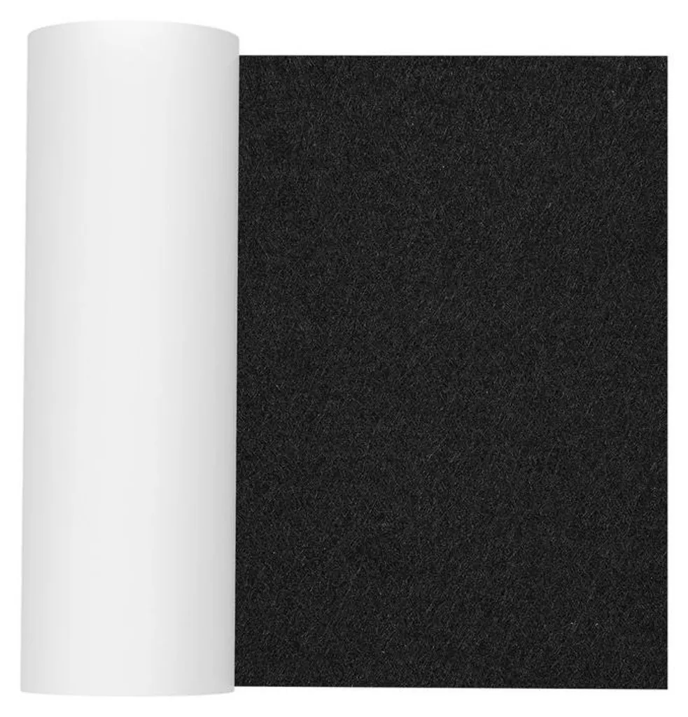 Patins Feutre Noir Adhésif Haute Densité 50x150cm pour Chaises et Tables