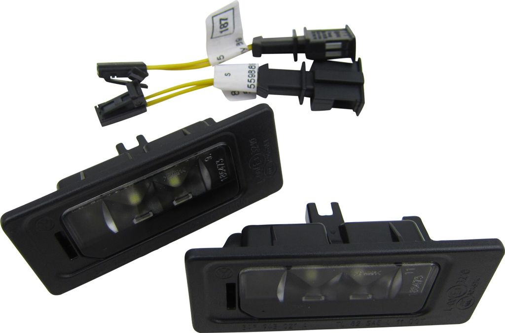 2x Original VW LED Kennzeichenbeleuchtung + Anschluss Produktbild 